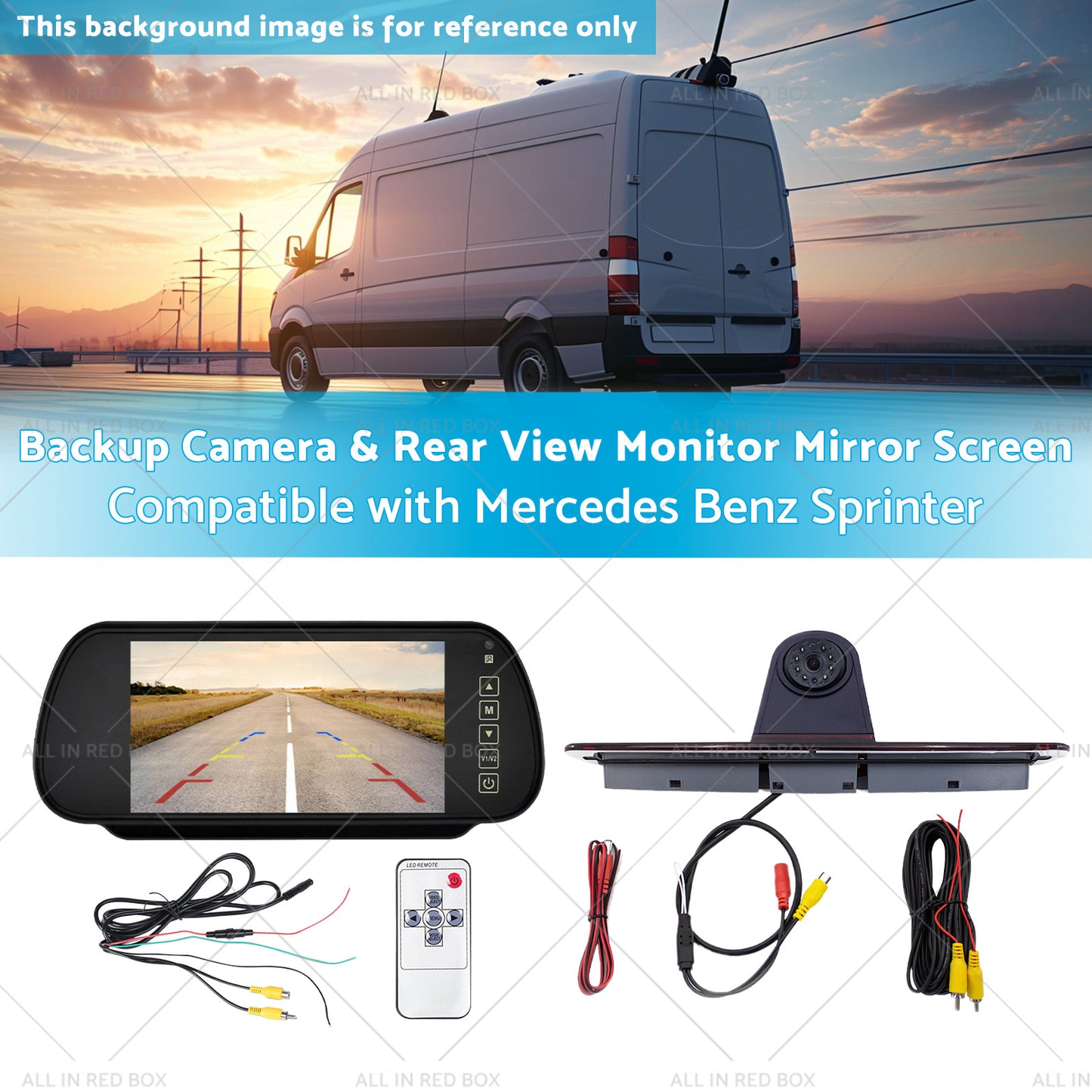 {{ Brake Light Backup Camera W or  7''Monitor Suitable for 07-19 Sprinter or VW Crafter }} - Buy Car Parts Online at {{ Kaka Auto Parts }}.