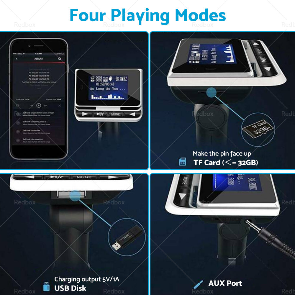 {{ Handsfree Wireless Bluetooth-compatible Car FM Transmitter MP3 Player USB Charge }} - Buy Car Parts Online at {{ Kaka Auto Parts }}.