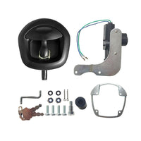 1x Central Locking Handle Whale Tail Lock Power Operated Black Recessed Folding