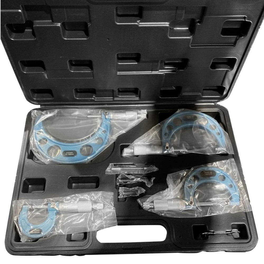 4x Outside Micrometer Set 0¨C100mm Carbide Tip Precision Measuring Tool 0.01mm Suitable For Machinist