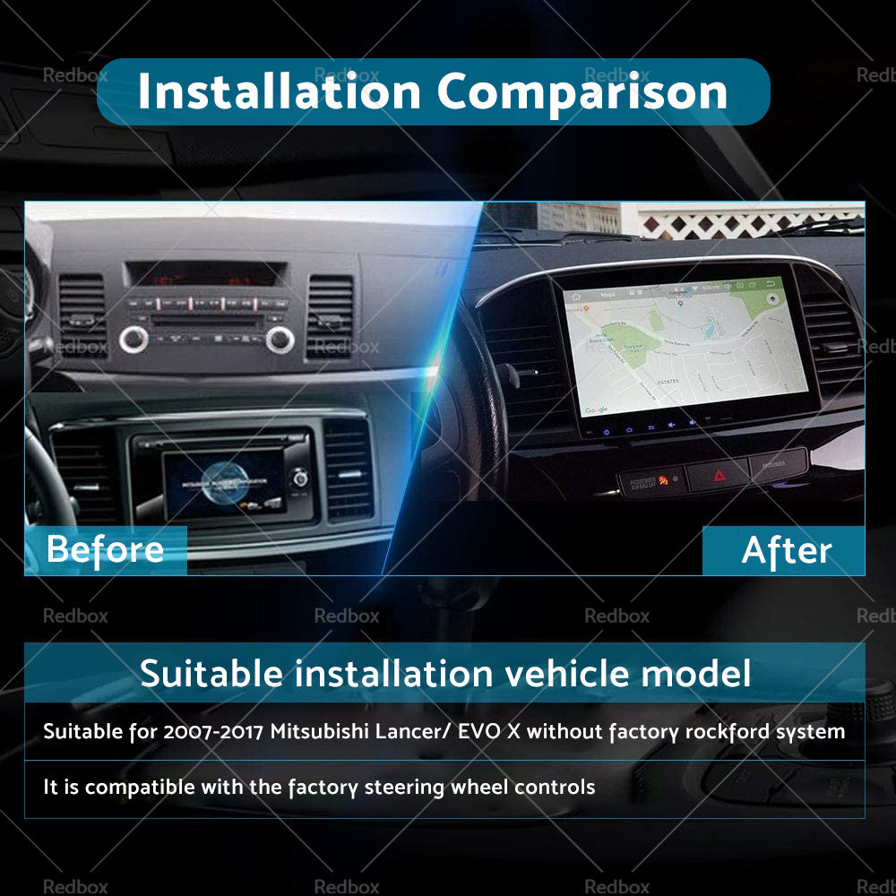 {{ 32GB 10. 1inch Carplay Radio Head Unit GPS Navi Suitable for Mitsubishi Lancer 10 CJ }} - Buy Car Parts Online at {{ Kaka Auto Parts }}.