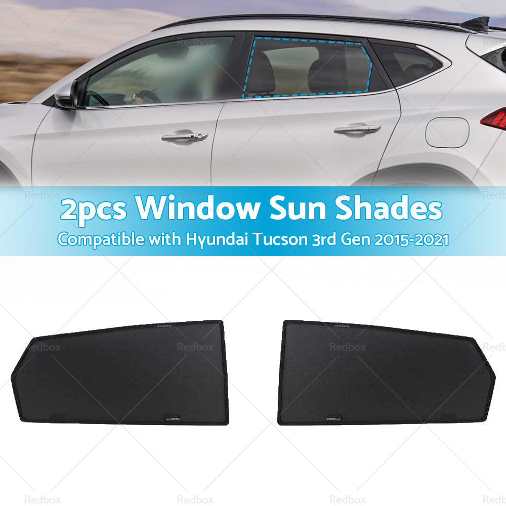 {{ 2PCS Rear Car Window Sun Shades Suitable For Hyundai Tucson 3rd Gen 2015-2021 }} - Buy Car Parts Online at {{ Kaka Auto Parts }}.