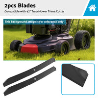 {{ 2x Blade Suitable for 42inch Toro Mower Trime Cutter Z420 106-2247-03 106-2247 }} - Buy Car Parts Online at {{ Kaka Auto Parts }}.