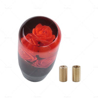{{ 10CM Clear Red Real Flowers Manual Gear Stick Shift Knob Lever Shifter }} - Buy Car Parts Online at {{ Kaka Auto Parts }}.
