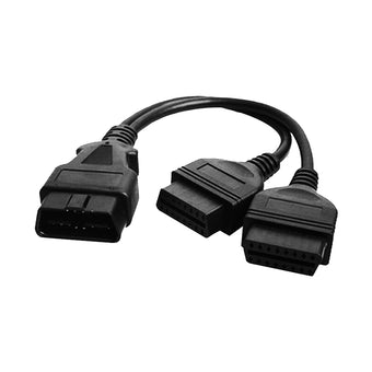 compare product OBD2 16 Pin Splitter Extension Cable Male to Dual Female Y Lead 12 inch / 30 cm