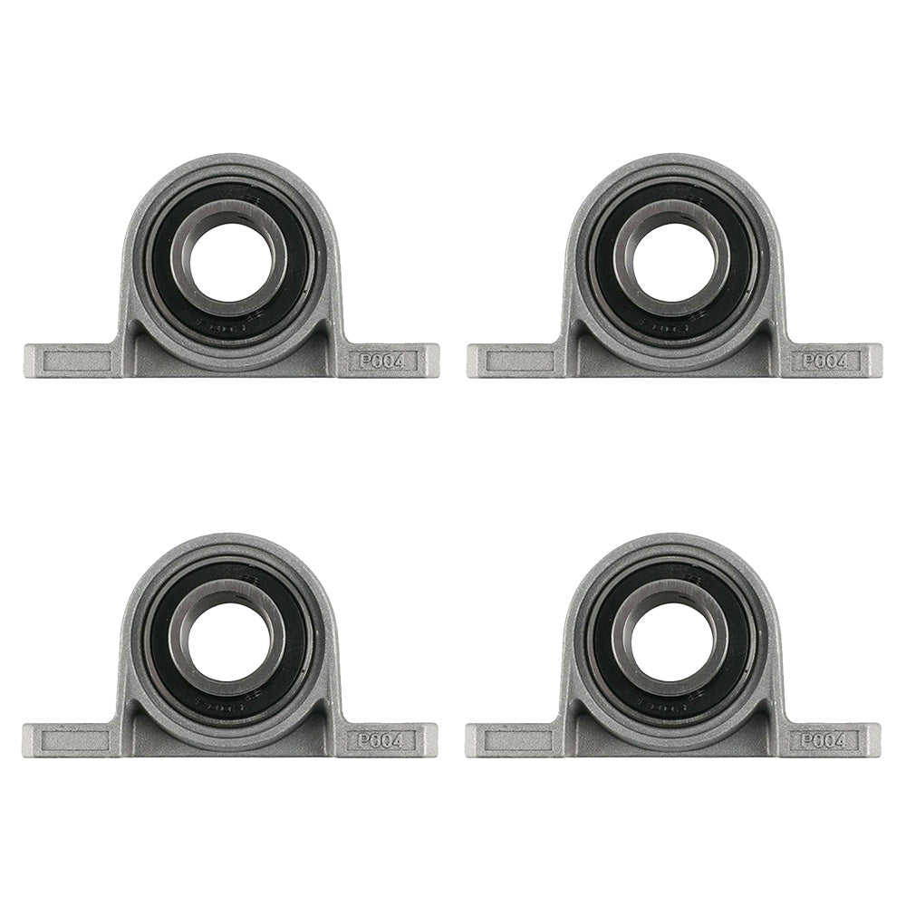 4x Ball Bearing Pillow Block Zinc Alloy Metal Suitable For 8/10/12/20mm Inner Diameter