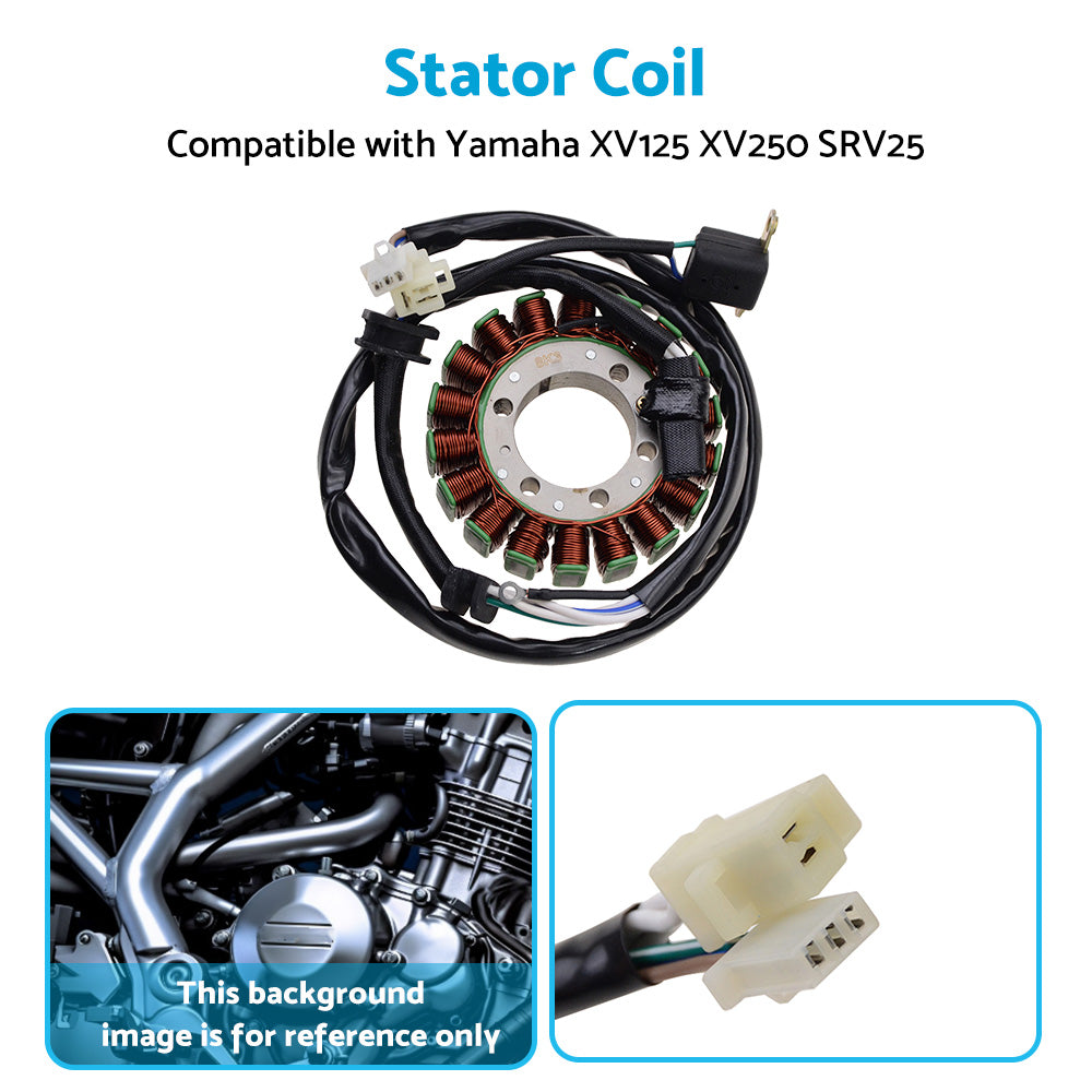 Stator Coil Suitable For Yamaha XV125 Virago, XV250, SRV250, Renaissa, XT600