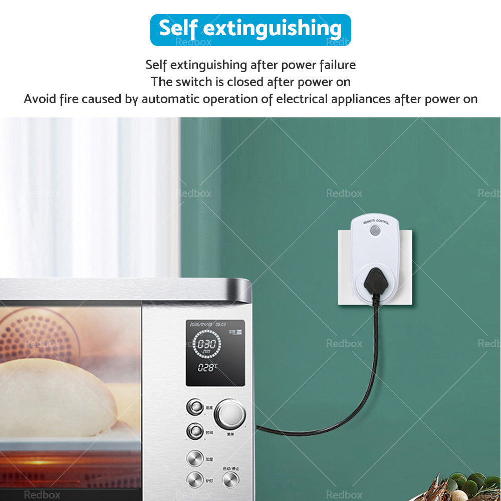 5 Packs Home Wireless Power Switch Mains Sockets & 2x Remote Controllers AU Plug