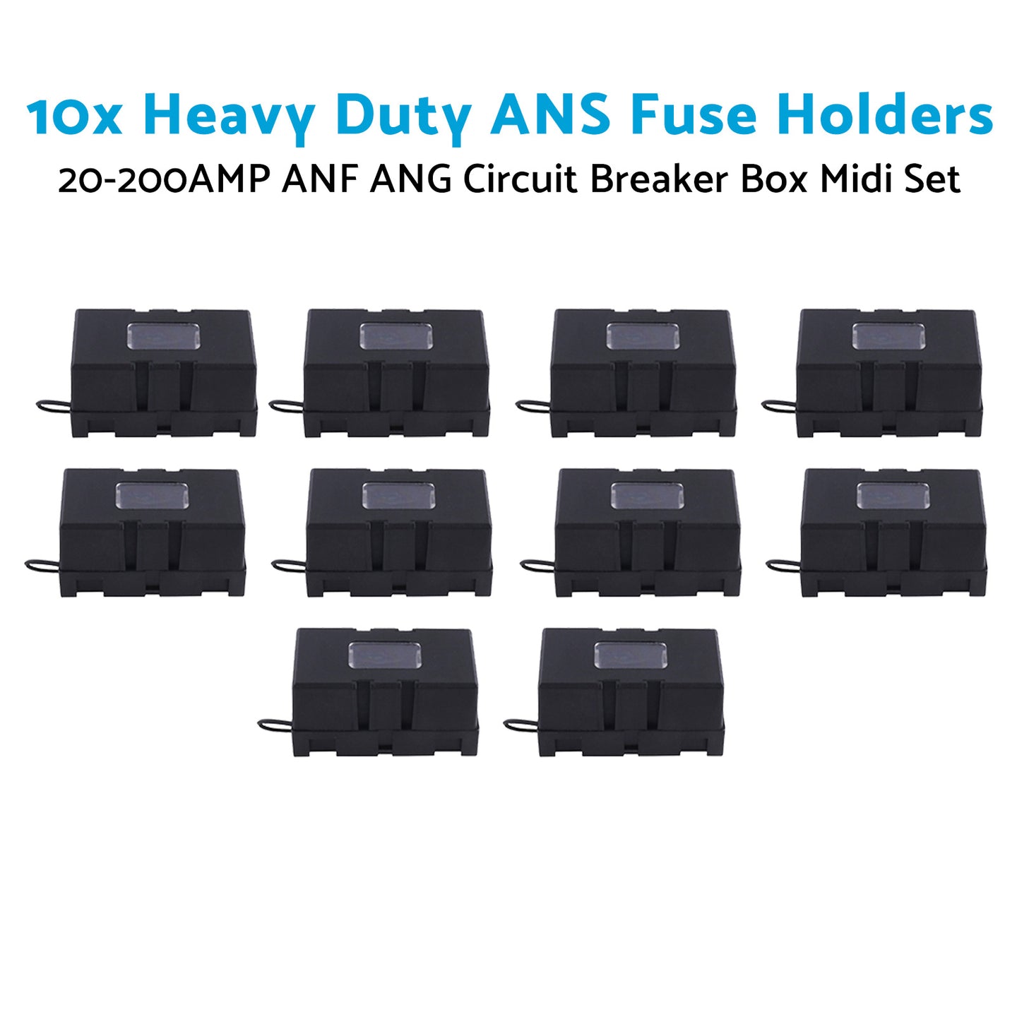 {{ 10x Heavy Duty ANS Fuse Holder 20-200AMP ANF ANG Circuit Breaker Box Midi Set }} - Buy Car Parts Online at {{ Kaka Auto Parts }}.