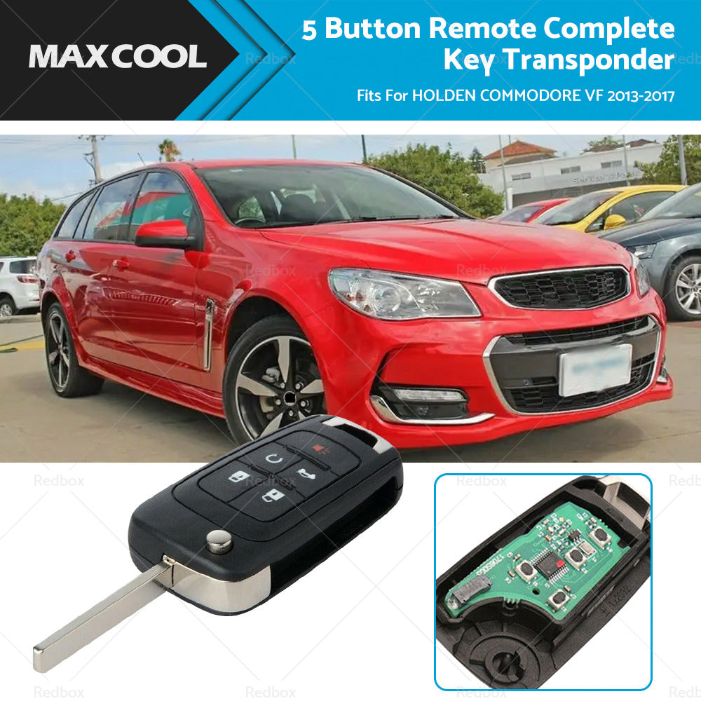 {{ 5 Button Remote Complete Key Transponder Fits For HOLDEN COMMODORE VF 2013-2017 }} - Buy Car Parts Online at {{ Kaka Auto Parts }}.
