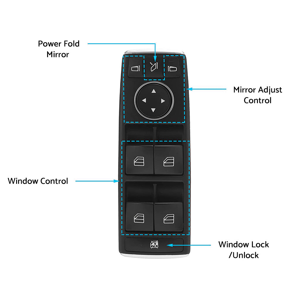 Master Power Window Switch Suitable For Mercedes W176 / W246 / X166 / W166 A1669054400