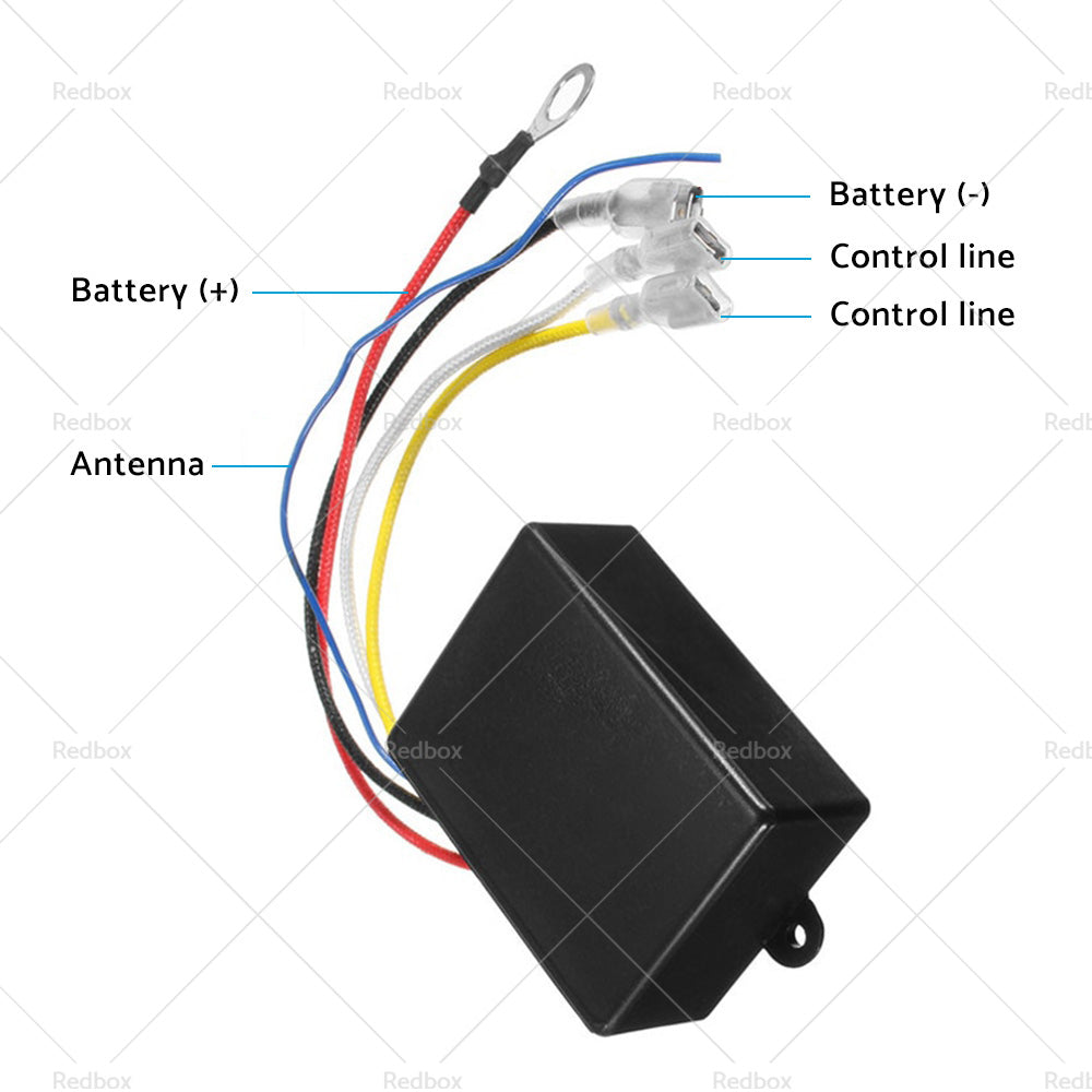 {{ 500A 12V HD Electric Contactor Winch Solenoid Twin Wireless Remote Recovery 4x4 }} - Buy Car Parts Online at {{ Kaka Auto Parts }}.