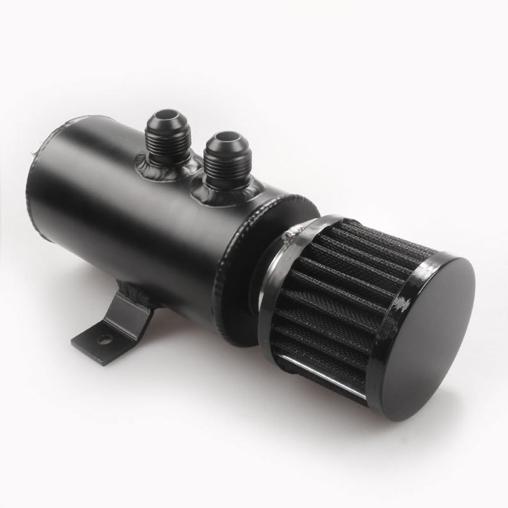 {{ Aluminium Baffled Engine Oil Catch Can 0. 75L 2 Port AN10  3M Hose Fitting Kit }} - Buy Car Parts Online at {{ Kaka Auto Parts }}.