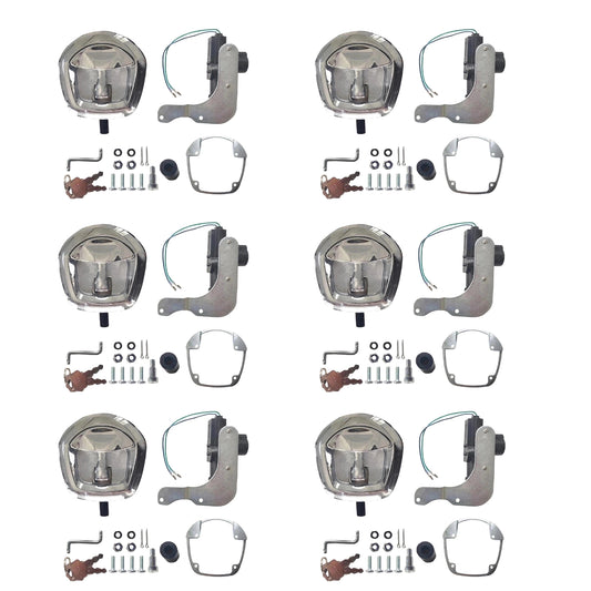 {{ 6 Set Chrome Power Operated Recessed Folding Whale Tail T-Lock Handle Toolbox }} - Buy Car Parts Online at {{ Kaka Auto Parts }}.