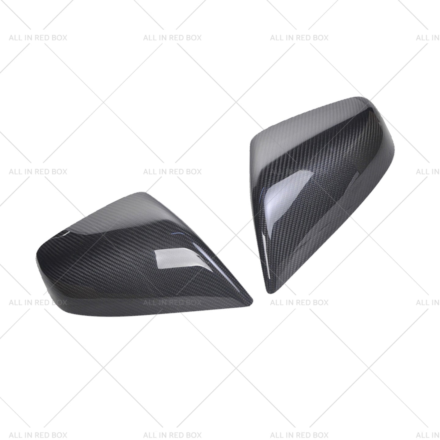 {{ 2x Real Carbon Fiber Wing Side Mirror Cover Trim Suitable For Tesla Model S }} - Buy Car Parts Online at {{ Kaka Auto Parts }}.