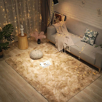 compare product 200x250cm Polyester Carpet Floor Rug Light Camel Soft Mat Non-Slip 200x250cm