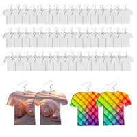 Blank Wood MDF Earrings 48x Double-Sided DIY Football Shirt Jewelry Suitable For DIY Crafting