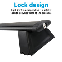 2x Cross Bar Roof Rack Suitable For Jeep Grand Cherokee 2011-2021 with 2 Keys