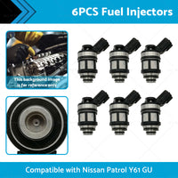 {{ 6PCS Fuel Injectors Suitable for Nissan Patrol GU Y61 4. 5L 1997-2001 16600-38Y10 }} - Buy Car Parts Online at {{ Kaka Auto Parts }}.