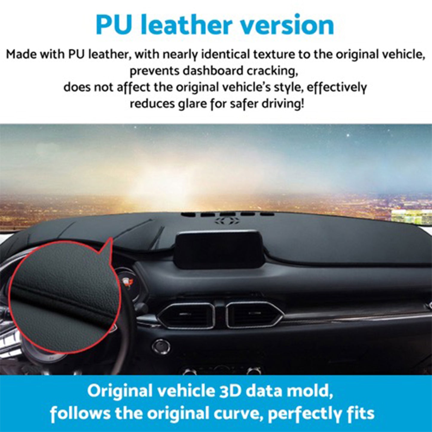 Non-Slip Dash Mat Microfiber Leather Suitable For Kia Carnival KA4 Series 20-25