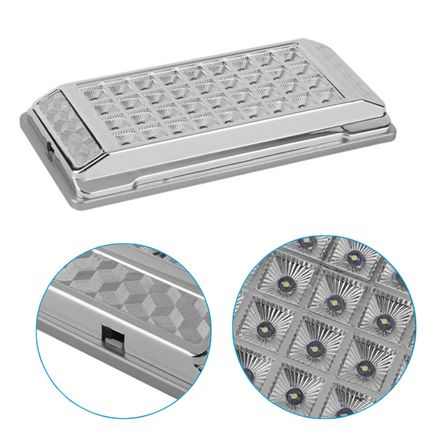 2x 12V LED Downlight Cabin Ceiling Lamp Suitable For Boat, Camper, Trailer, RV & Caravan