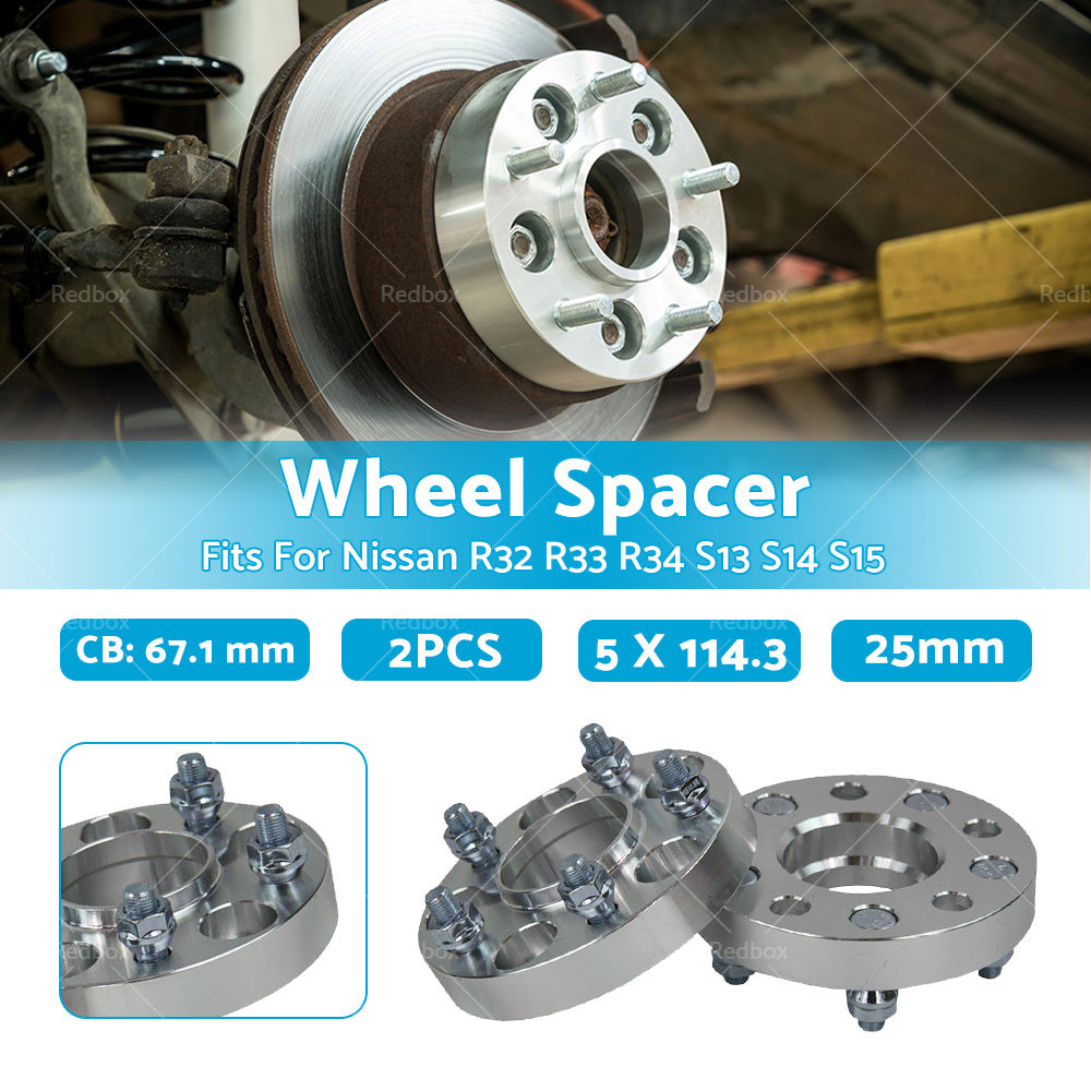 {{ 2PCS 25mm Wheel Spacers 5x114. 3 12x1. 25 25mm CB=67. 1mm Fits For Nissan R32 R33 }} - Buy Car Parts Online at {{ Kaka Auto Parts }}.