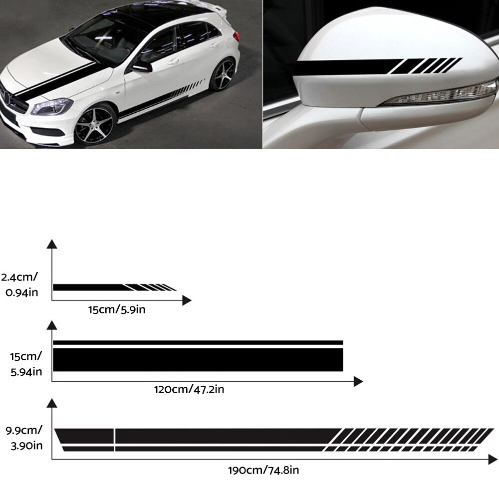 Main Auto Body Sticker Car Body Sticker Vinyl Racing Stripe Suitable For Universal Cars – Kaka ...
