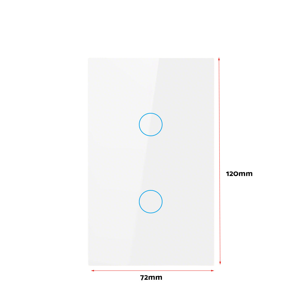 1Piece 1/2/3 Gang Touch Wall Light Switch LED 1 Way Touch Glass Switch