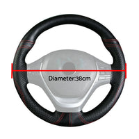 Premium Leather DIY Steering Wheel Cover Suitable For Car – 38cm Auto Protection With Needle