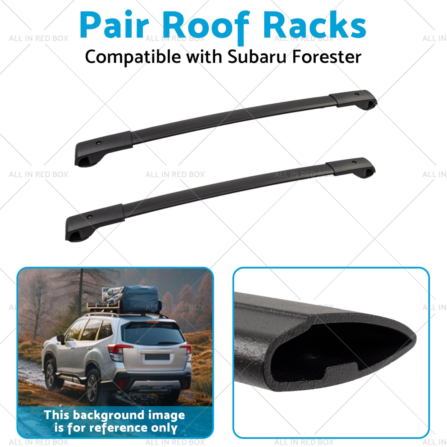 {{ Pair Balck Roof Racks Cross Bars Suitable For Subaru Forester 2008-2021 }} - Buy Car Parts Online at {{ Kaka Auto Parts }}.