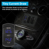 {{ 12V-24V Dual Voltmeter Battery Monitor LED Digital Car Boat Voltage Marine Gauge }} - Buy Car Parts Online at {{ Kaka Auto Parts }}.