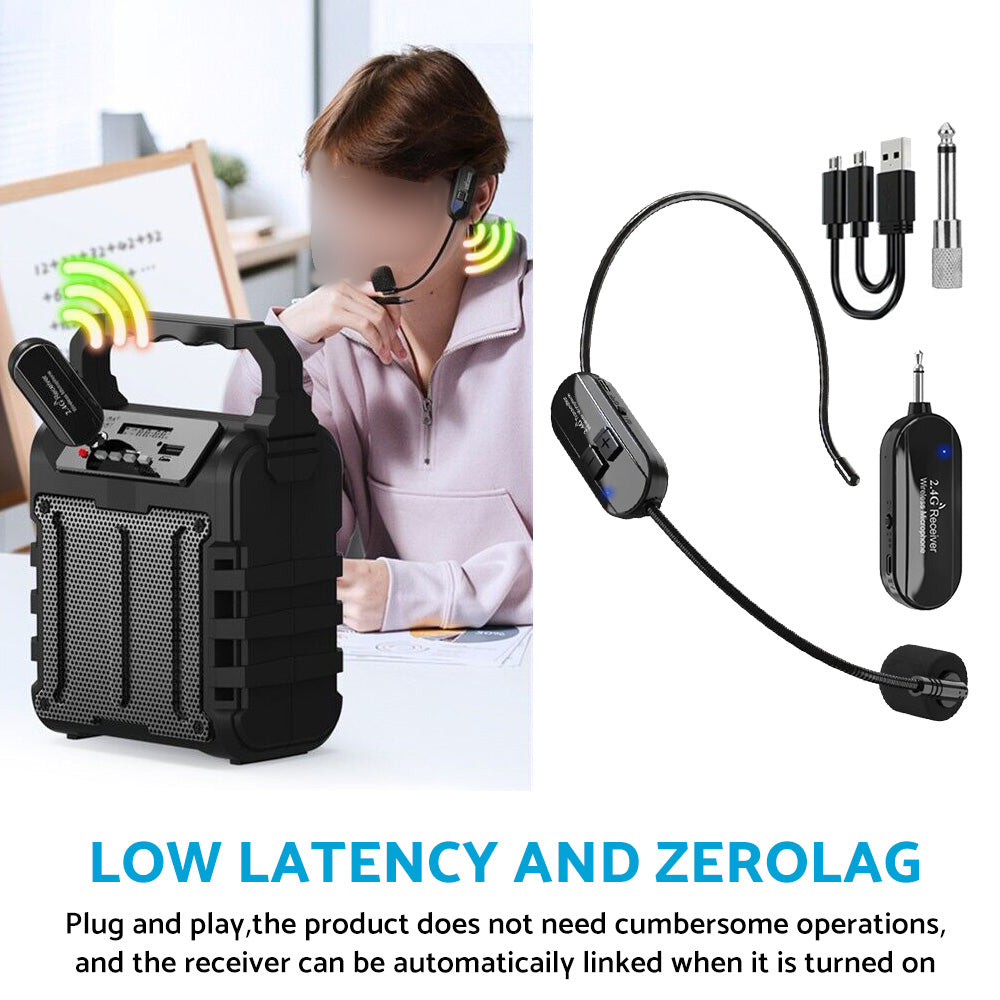 {{ Pro Audio Equipment Wireless Microphone 2. 4G For Voice Teach Outdoor Headset Mic }} - Buy Car Parts Online at {{ Kaka Auto Parts }}.