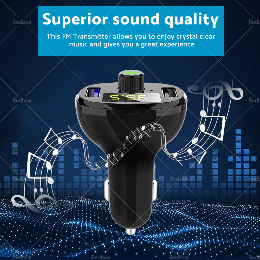 {{ Bluetooth-5. 0 Radio Car Kit Wireless FM Transmitter Dual USB Charger MP3 Player }} - Buy Car Parts Online at {{ Kaka Auto Parts }}.