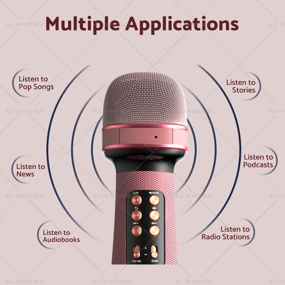 {{ Wireless Blue-tooth Portable Karaoke Microphone Speaker Mic USB Speaker Portable }} - Buy Car Parts Online at {{ Kaka Auto Parts }}.