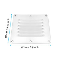 2x Stainless Steel Rectangular Air Vents Suitable For Caravan, Boat & Home Wall Installation