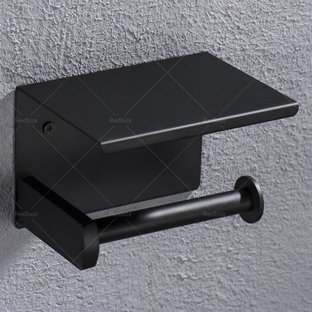 {{ 2x Stainless Steel Paper Toilet Roll Holder Storage Hook + Phone Shelf Bathroom }} - Buy Car Parts Online at {{ Kaka Auto Parts }}.