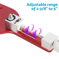 Car Oil Filter Cutter Tool Filter Cutting Range 2-3/8in - 5in Aluminum Alloy Red