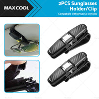 {{ 2pcs Car Glasses Holder Clip Case Sunglasses Eyeglasses Ticket Card Clip Holder }} - Buy Car Parts Online at {{ Kaka Auto Parts }}.