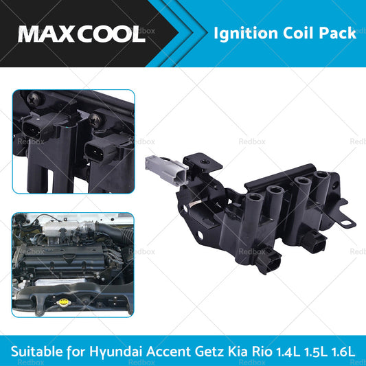 Ignition Coil Pack Suitable for Hyundai Accent Getz Kia RIO 1. 4L 1. 5L 1. 6L G4EC