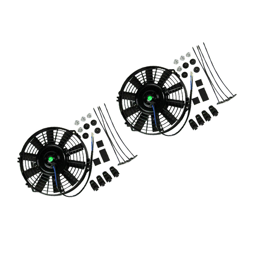 2x 9inch 12V 80W Electric Radiator Fan With Mounting Kit Suitable For Holden Commodore