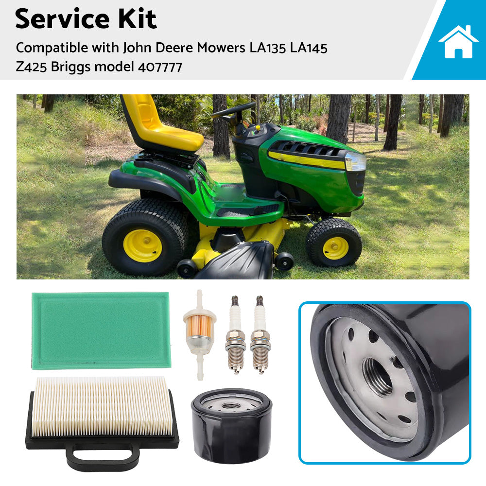 {{ Service Kit Suitable For John Deere Mowers LA135 LA145 Z425 Briggs model 407777 }} - Buy Car Parts Online at {{ Kaka Auto Parts }}.
