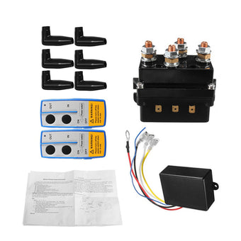 compare product 500A 12V Heavy Duty Electric Contactor Winch Solenoid Suitable For 4x4 Recovery with Twin Wireless Remote