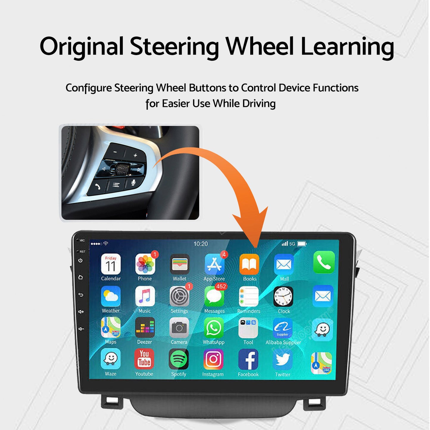 In-Dash Units 9inch Touch Screen Stereo CarPlay Suitable For Toyota Corolla 2009-13