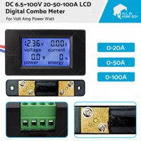 {{ DC 6. 5~100V 20-50-100A LCD Digital Combo Panel Display Volt Amp Power Watt Meter }} - Buy Car Parts Online at {{ Kaka Auto Parts }}.