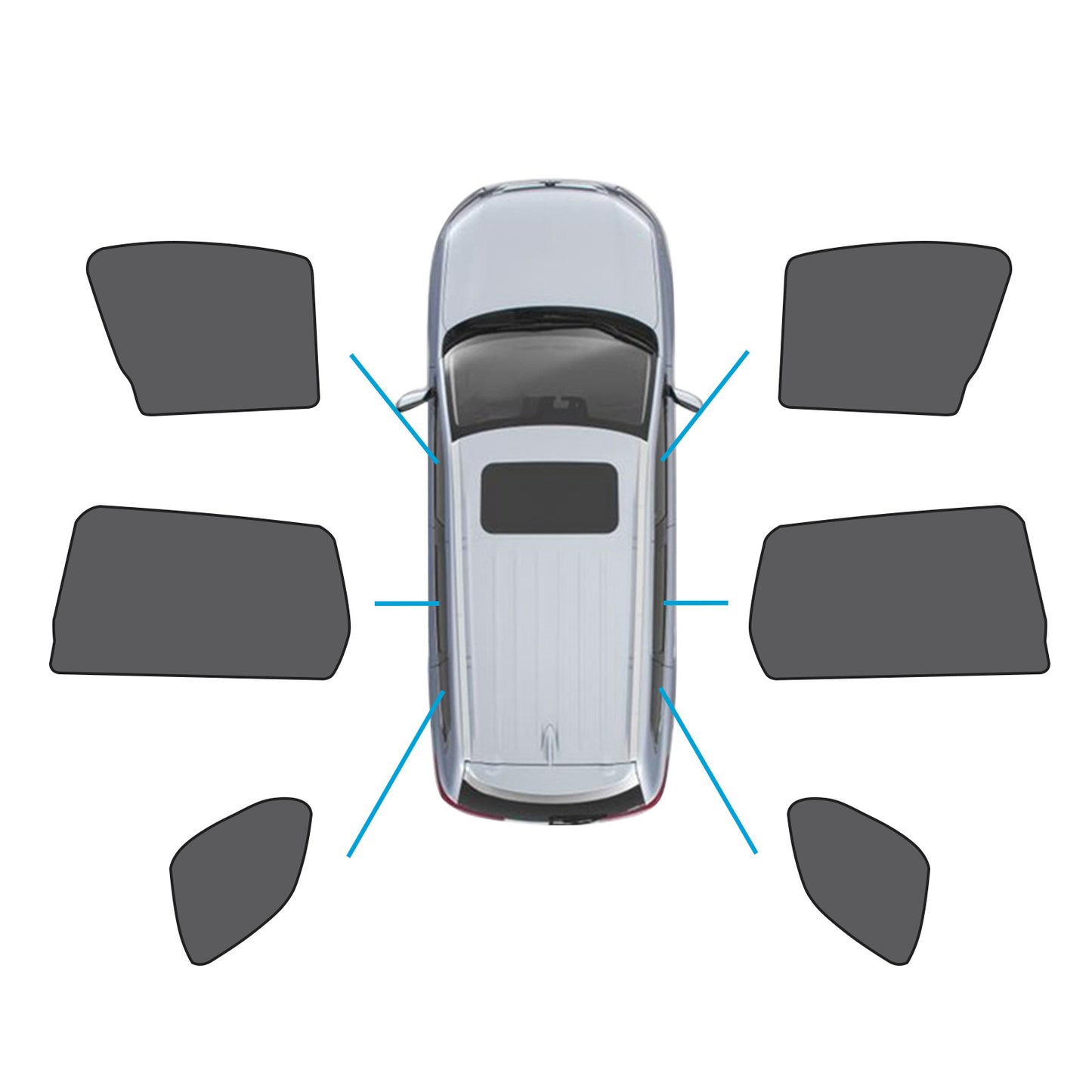 Car Window Magnetic Mesh Sun Shades Suitable For Mitsubishi Outlander 2021-2023