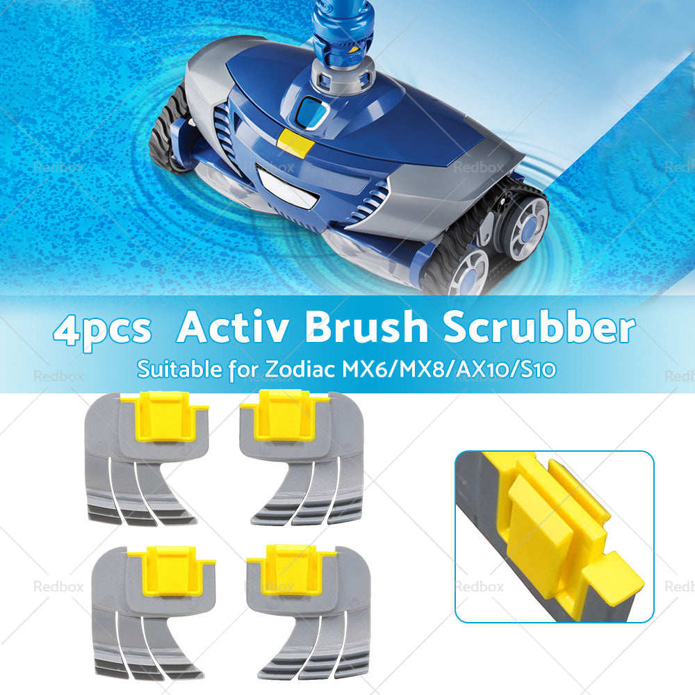 {{ 4PCS Activ Brush Scrubber For Zodiac MX6 MX8 AX10 AstralPool S10 Pool Cleaners }} - Buy Car Parts Online at {{ Kaka Auto Parts }}.