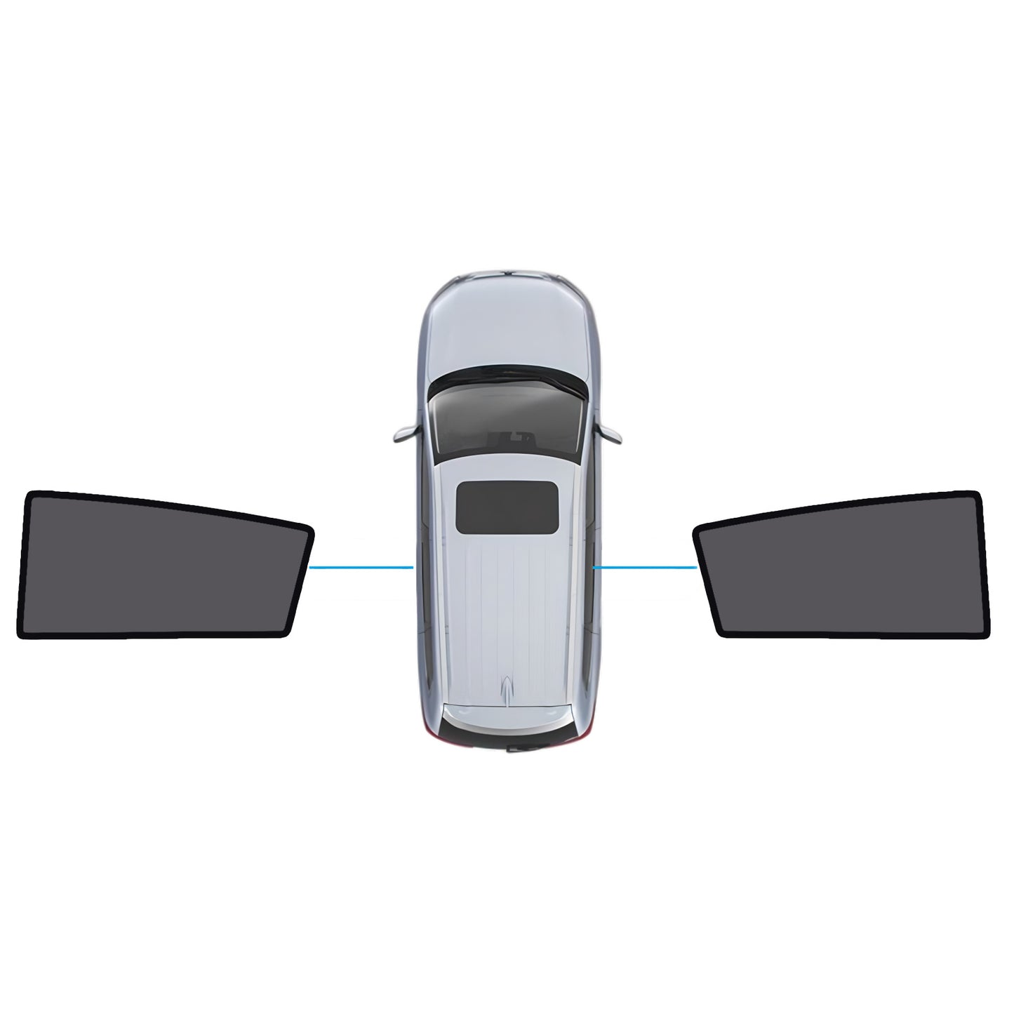 {{ Magnetic Sun Shades Suitable For Nissan Tiida 2004-2010 C11 Hatch Front Windows }} - Buy Car Parts Online at {{ Kaka Auto Parts }}.