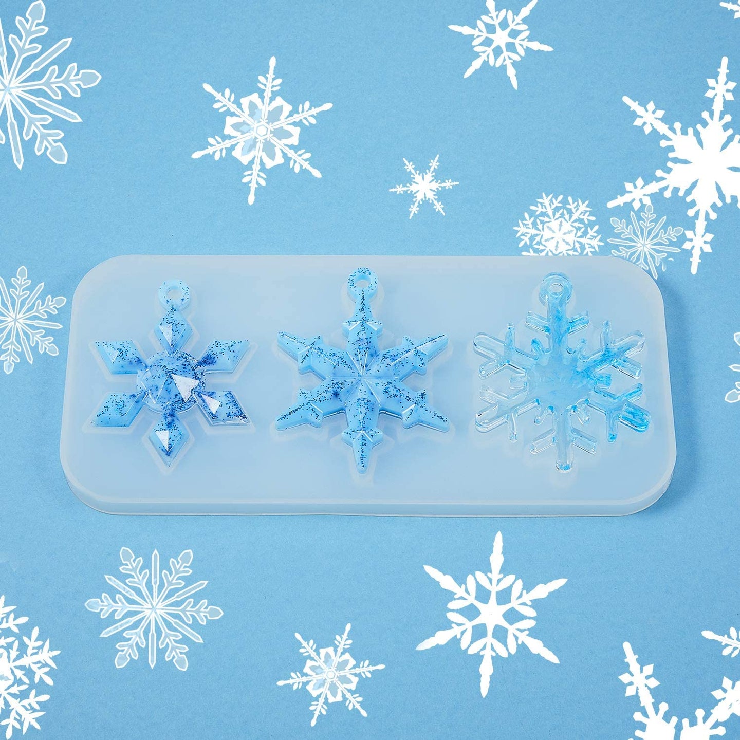 {{ Snowflake Silicone Pendant Mold Making Jewelry Resin Necklace Mould Craft DIY 3D }} - Buy Car Parts Online at {{ Kaka Auto Parts }}.