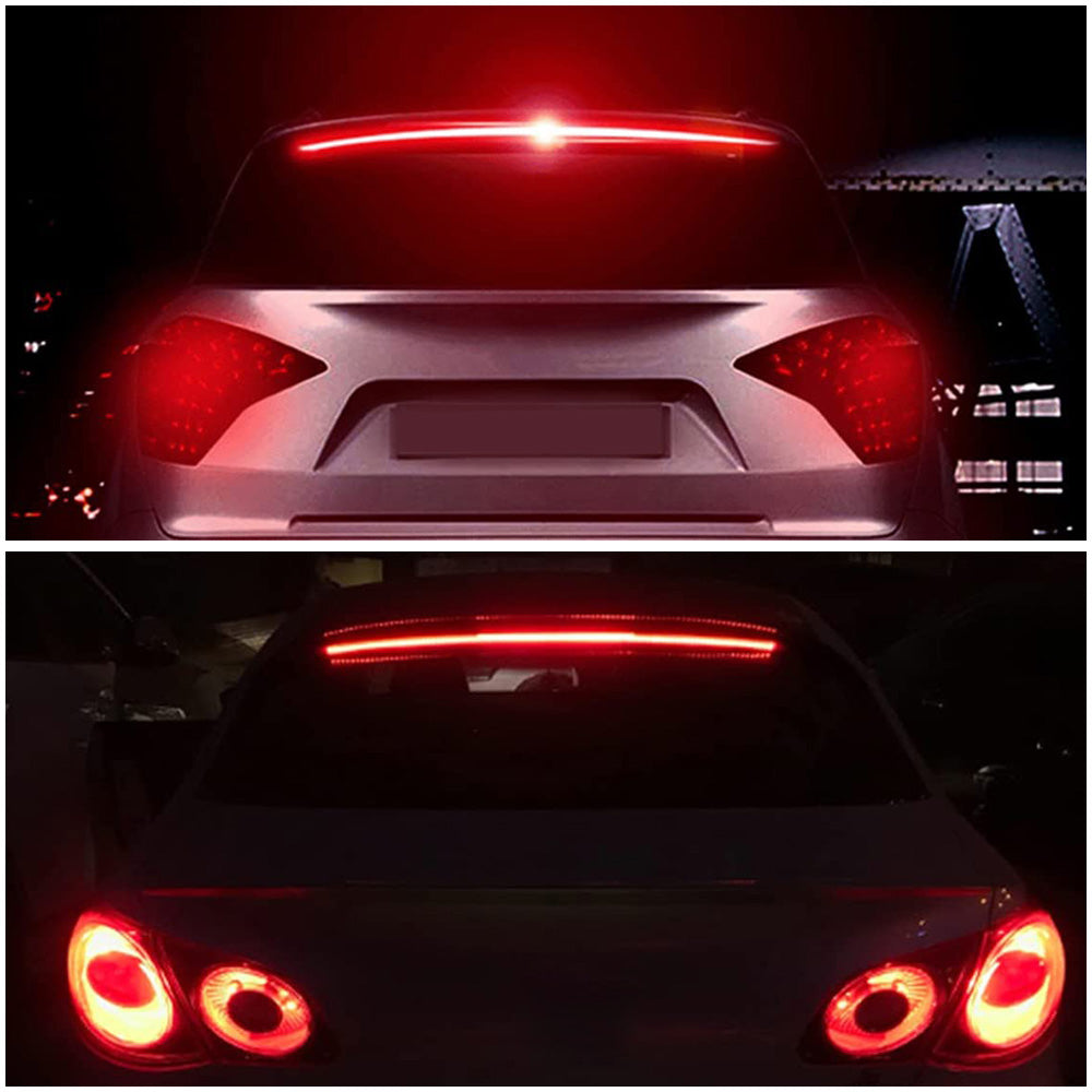 1M Red LED Car High Mount Third Brake Stop Rear Tail Light Bar Strip Universal 12V