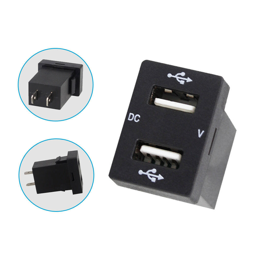 Dual USB Charger + Volt Meter Suitable For Toyota Hilux Prado Blue LED 12V 4.2A